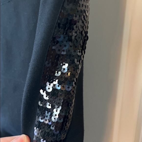 SPANX Black Cropped Pants with Sequin Detail - Picture 6 of 6